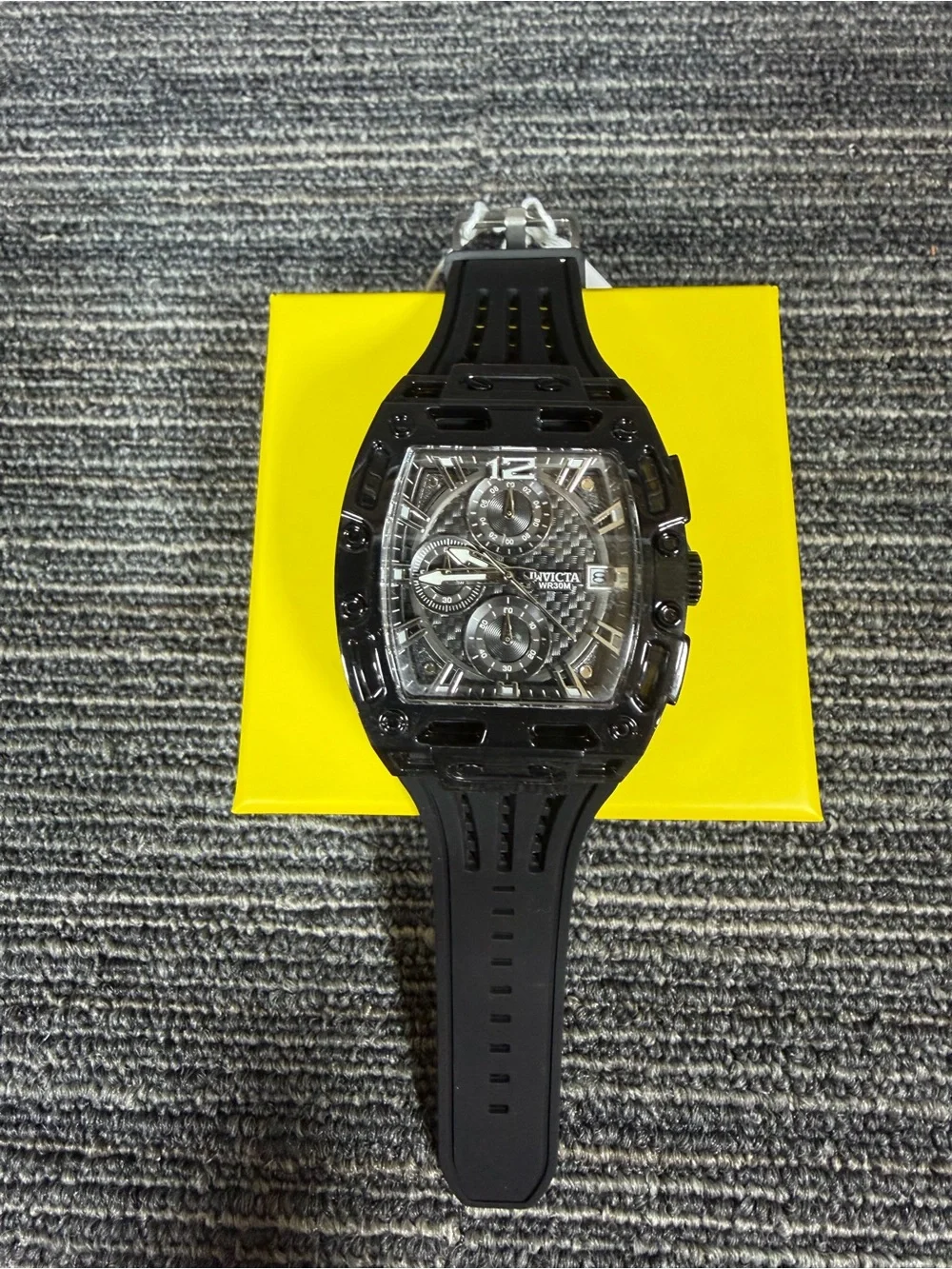 Invicta S1 Rally Black Carbon Fiber Men’s  42mm Quartz Movement Watch New